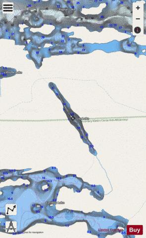 Lizz Lake depth contour Map - i-Boating App - Streets