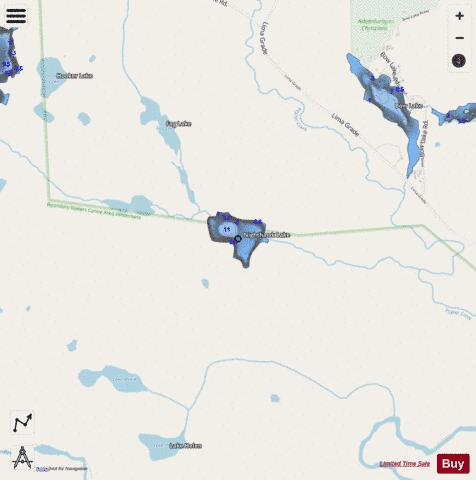 Nighthawk Lake depth contour Map - i-Boating App - Streets