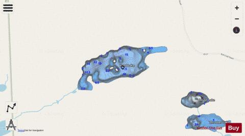 Hand Lake depth contour Map - i-Boating App - Streets
