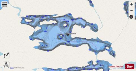 Caribou Lake depth contour Map - i-Boating App - Streets