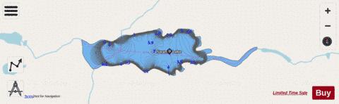 Swamp Lake depth contour Map - i-Boating App - Streets