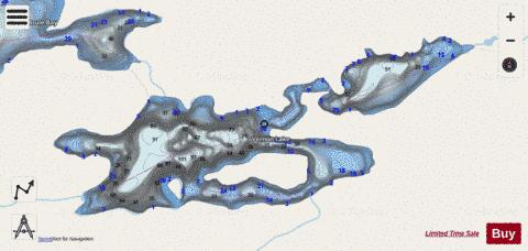 Vernon Lake depth contour Map - i-Boating App - Streets