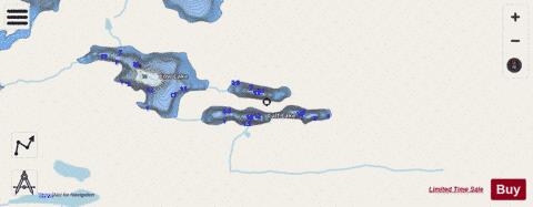 Calf Lake + depth contour Map - i-Boating App - Streets