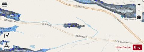 Surber Lake depth contour Map - i-Boating App - Streets