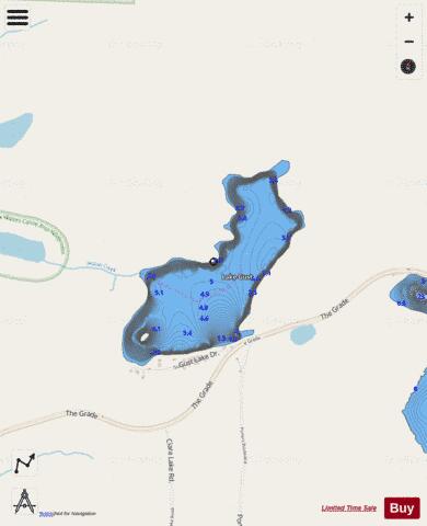 Lake Gust depth contour Map - i-Boating App - Streets