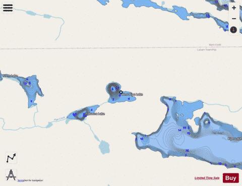 West Pipe Lake depth contour Map - i-Boating App - Streets