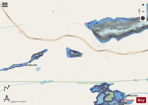 Trip Lake depth contour Map - i-Boating App - Streets