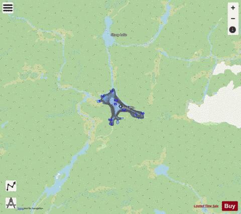 Ada Lake depth contour Map - i-Boating App - Streets