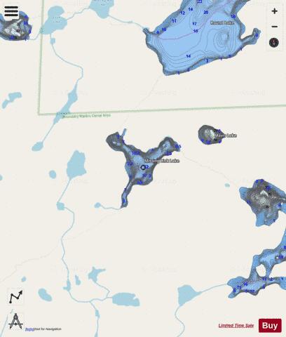 Missing Link Lake depth contour Map - i-Boating App - Streets