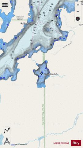 Meditation Lake depth contour Map - i-Boating App - Streets