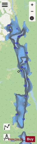 Kelso Lake depth contour Map - i-Boating App - Streets