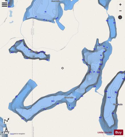 Elbow Lake depth contour Map - i-Boating App - Streets