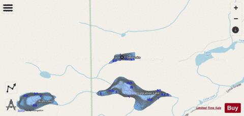 Sled Lake depth contour Map - i-Boating App - Streets