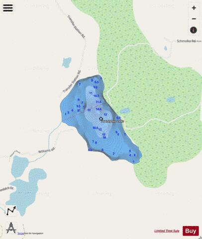 Twentytwo Lake depth contour Map - i-Boating App - Streets
