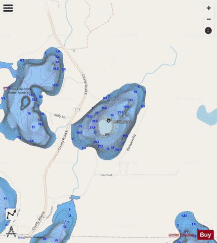 Bulldog Lake depth contour Map - i-Boating App - Streets