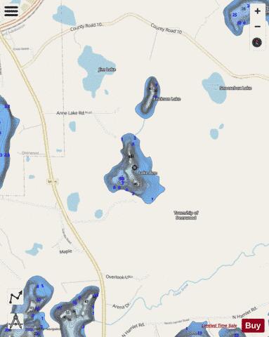Lake Ann depth contour Map - i-Boating App - Streets