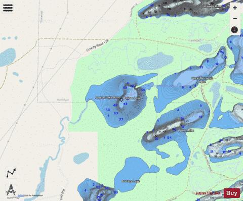 Pascoe Lake depth contour Map - i-Boating App - Streets