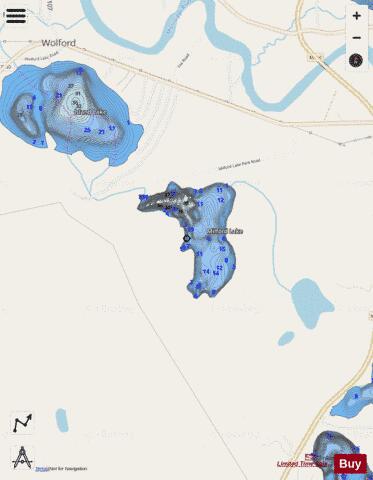 Milford Lake depth contour Map - i-Boating App - Streets