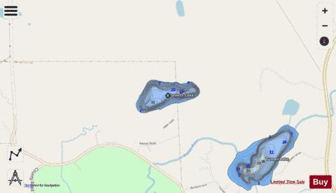 Rassett Lake depth contour Map - i-Boating App - Streets