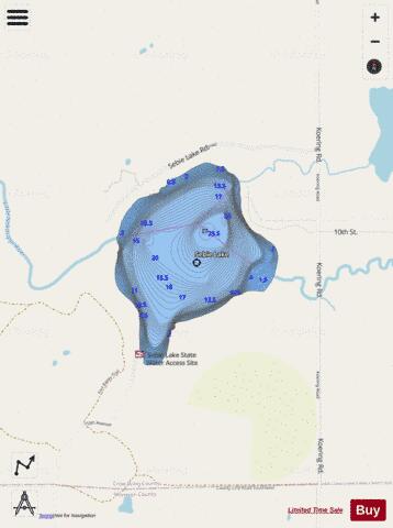 Sebie Lake depth contour Map - i-Boating App - Streets
