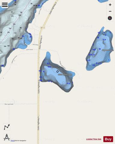 Little Emily Lake depth contour Map - i-Boating App - Streets