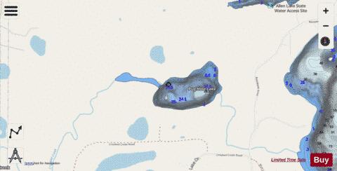 Pug Hole Lake depth contour Map - i-Boating App - Streets