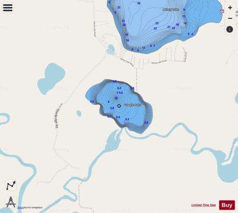 Google Lake depth contour Map - i-Boating App - Streets
