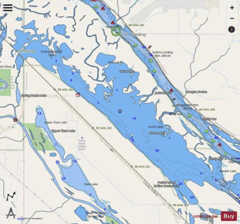 North Lake + Sharp Muskrat Lake depth contour Map - i-Boating App - Streets