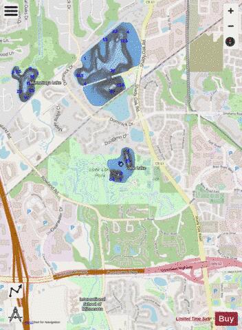 Lone Lake depth contour Map - i-Boating App - Streets