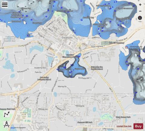 Galpin Lake depth contour Map - i-Boating App - Streets