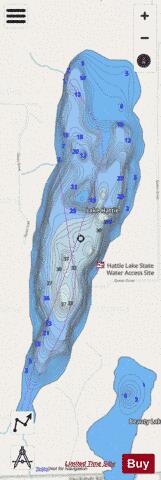 Hattie Lake depth contour Map - i-Boating App - Streets