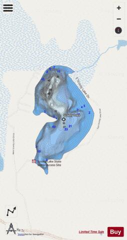 Scooty Lake depth contour Map - i-Boating App - Streets