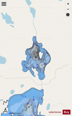 Shelly Lake depth contour Map - i-Boating App - Streets