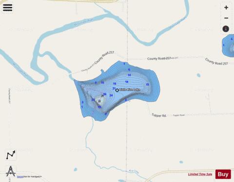 Little Rice Lake depth contour Map - i-Boating App - Streets