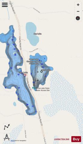 Noma Lake depth contour Map - i-Boating App - Streets