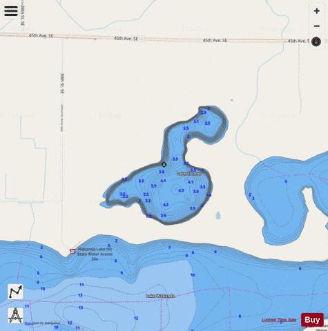 Lake Eleanor depth contour Map - i-Boating App - Streets