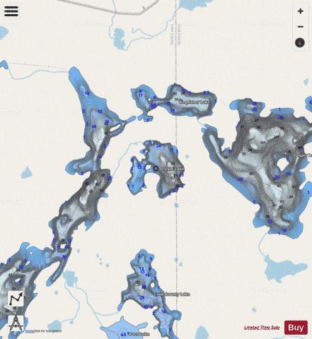 Tickle Lake depth contour Map - i-Boating App - Streets