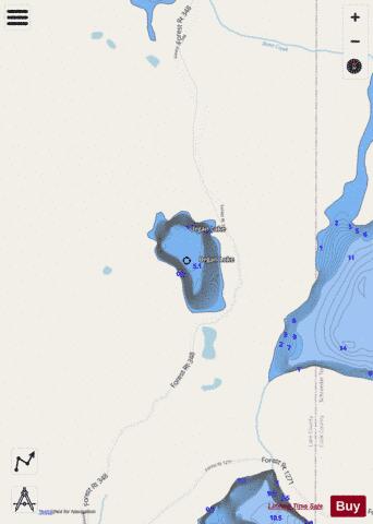Organ Lake depth contour Map - i-Boating App - Streets