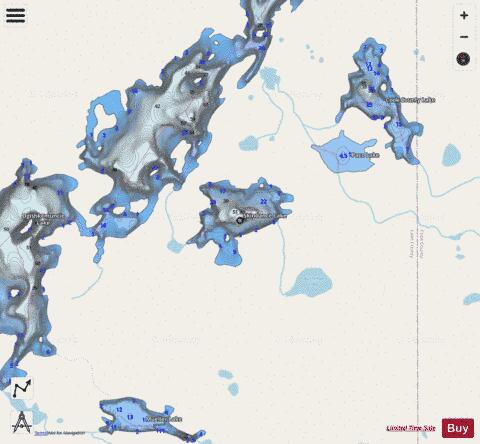 Skindance Lake depth contour Map - i-Boating App - Streets