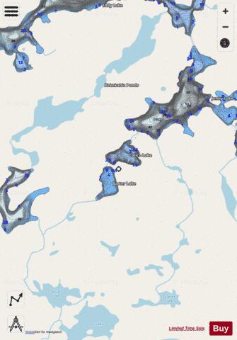 Barter Lake + Calico Lake depth contour Map - i-Boating App - Streets