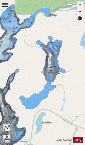 Ashdick Lake depth contour Map - i-Boating App - Streets
