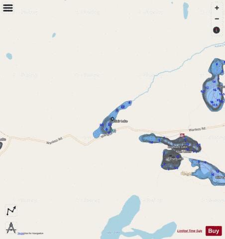 Elixir Lake depth contour Map - i-Boating App - Streets