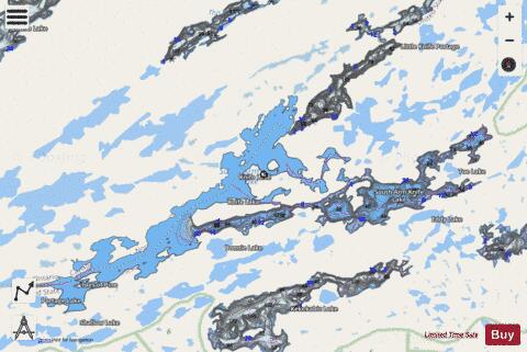 Little Knife Lake depth contour Map - i-Boating App - Streets