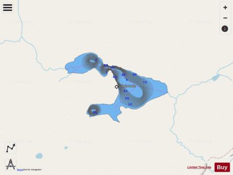 Hoist Lake depth contour Map - i-Boating App - Streets