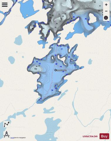 Alworth Lake depth contour Map - i-Boating App - Streets