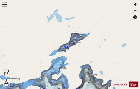 Grub Lake depth contour Map - i-Boating App - Streets