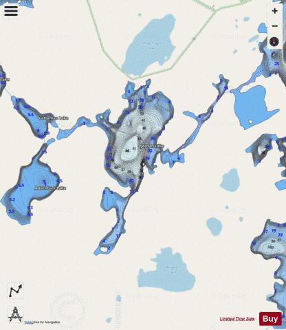 Jordan Lake depth contour Map - i-Boating App - Streets