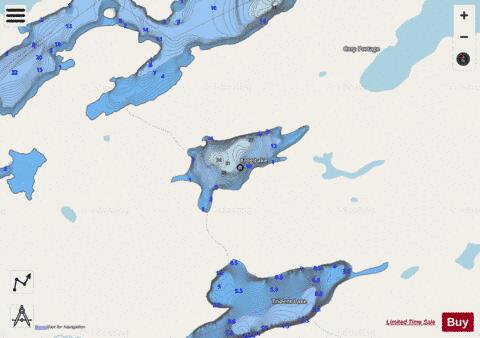 Frog Lake depth contour Map - i-Boating App - Streets
