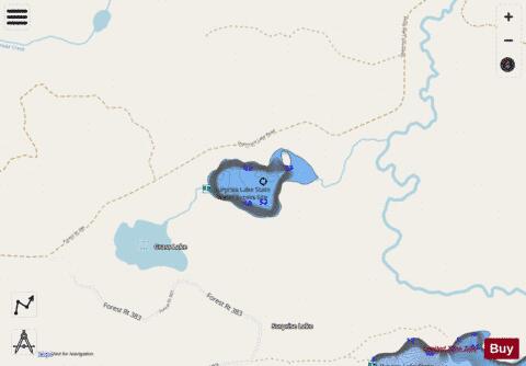 Surprise Lake depth contour Map - i-Boating App - Streets