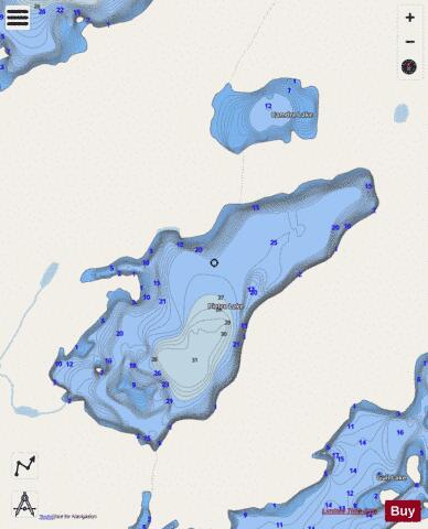 Pietro Lake + Camdre Lake depth contour Map - i-Boating App - Streets